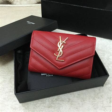 ysl coin purse red|ysl monogram wallet price.